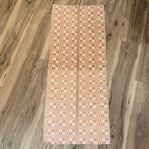 Antique Orange Overshot Coverlet Quilt Piece